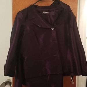 Purple 2 pc dress, skirt and jacket